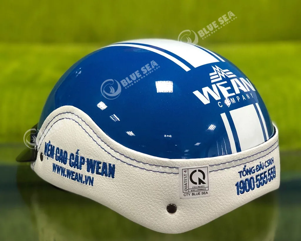 Nón bảo hiểm in logo có bọc da