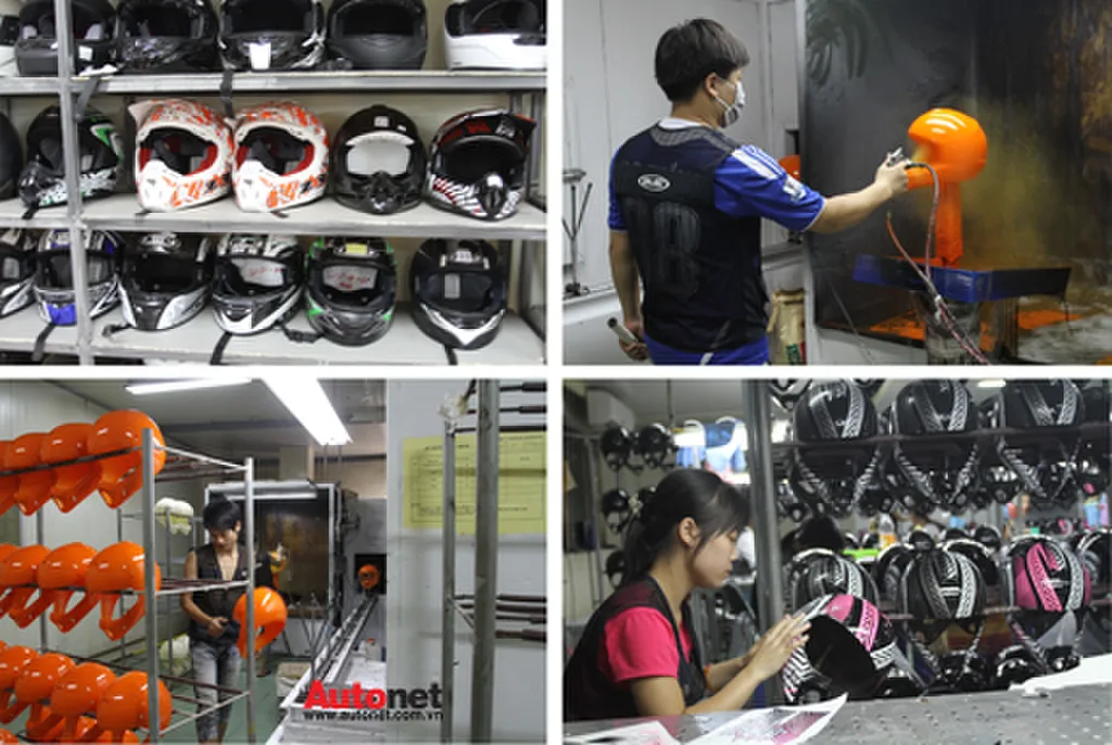 So sánh giá in lưới, in decal và in UV trên mũ bảo hiểm