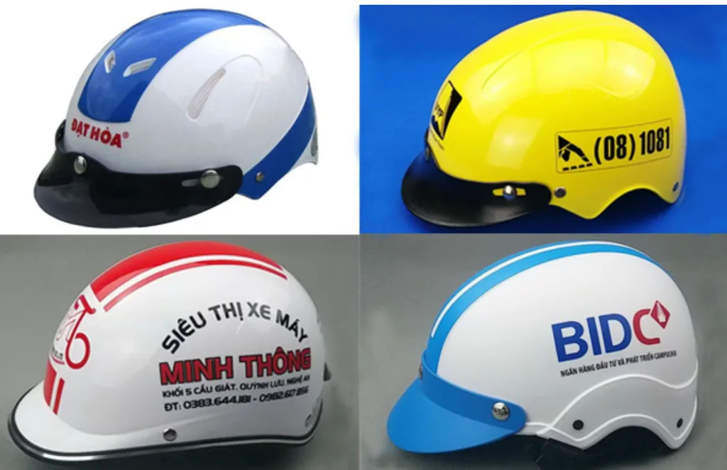 10 mẫu mũ bảo hiểm doanh nghiệp đặt làm nhiều nhất hiện nay