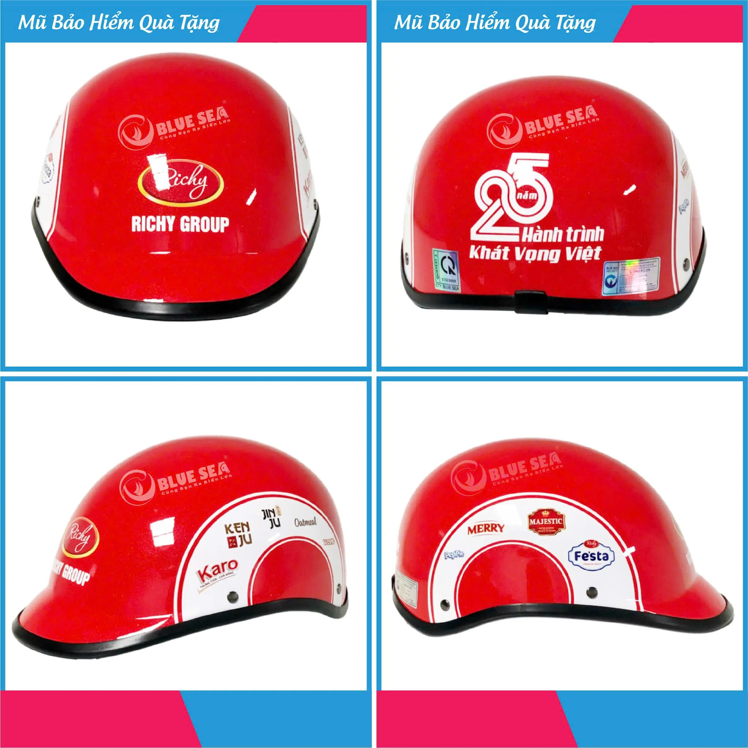 Nón Bảo Hiểm F1 In Logo Ricky Group