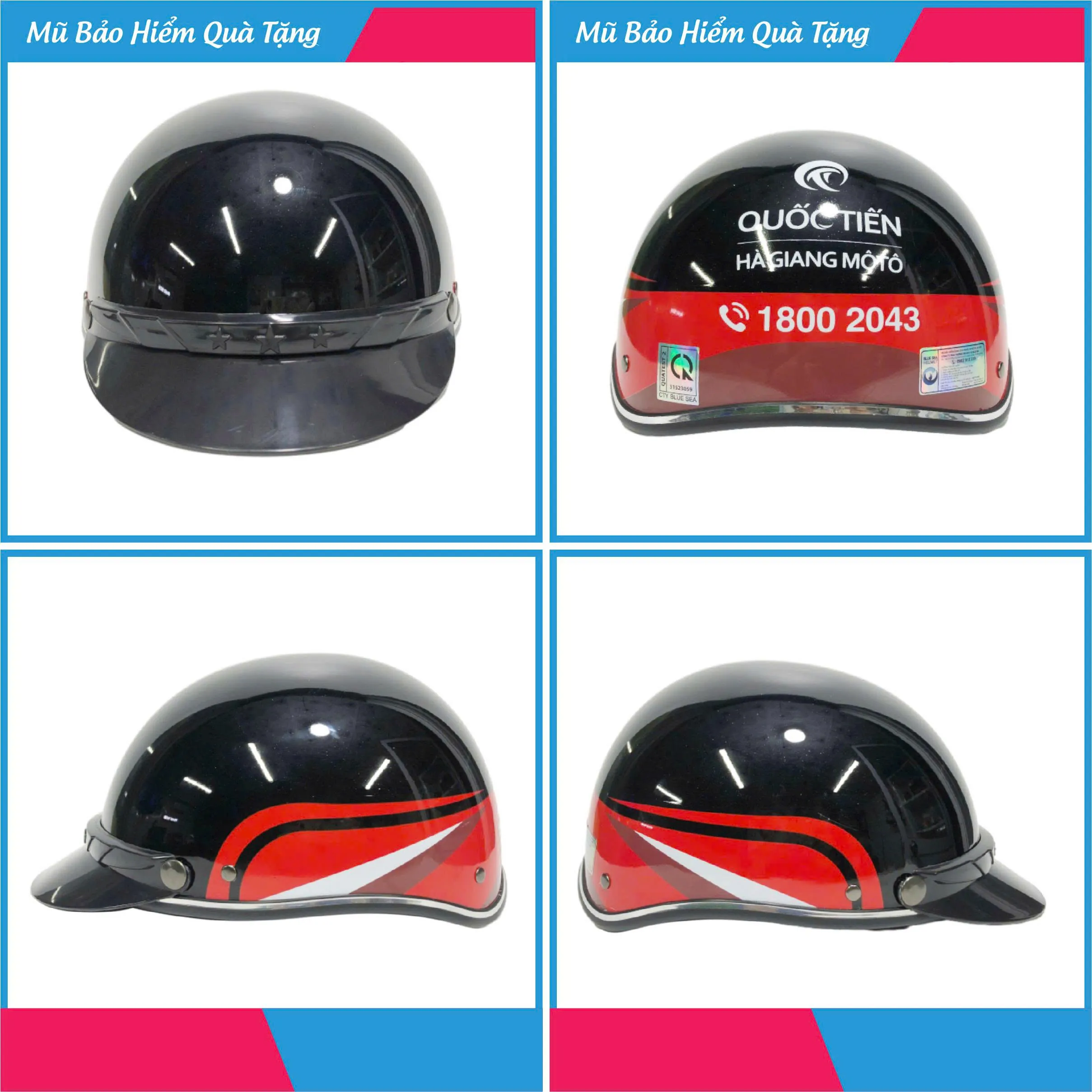 Nón Bảo Hiểm In Logo Quốc Tiến