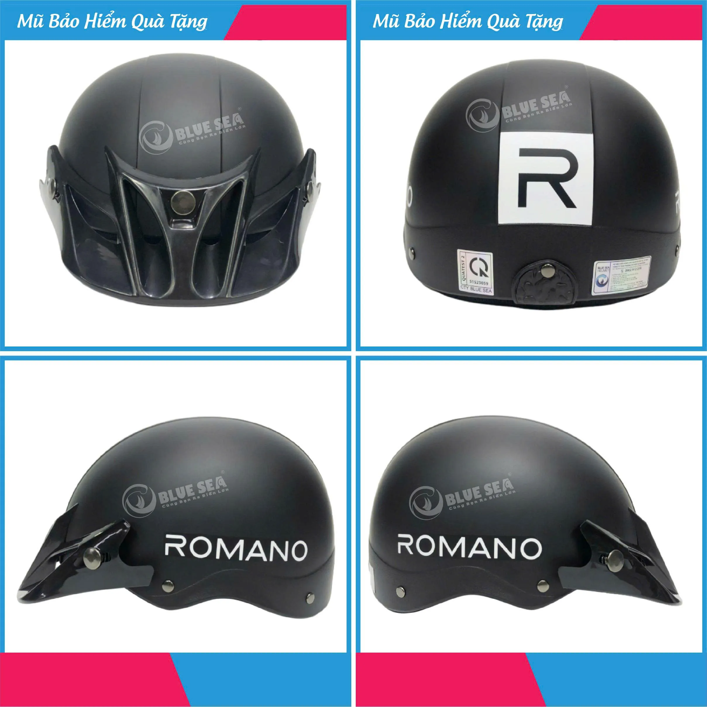 Nón Bảo Hiểm In Logo ROMANO