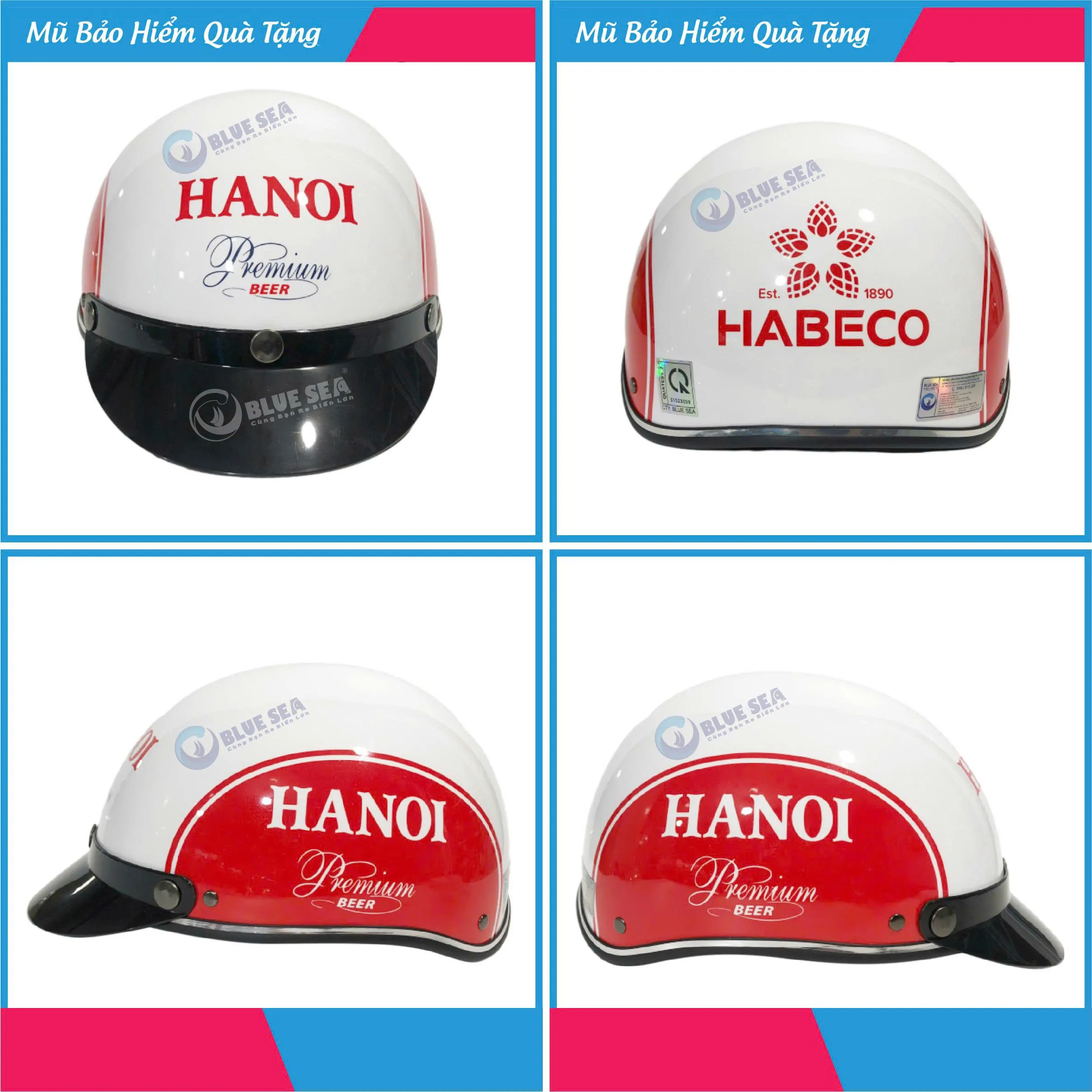 Nón Bảo Hiểm In Logo HABECO