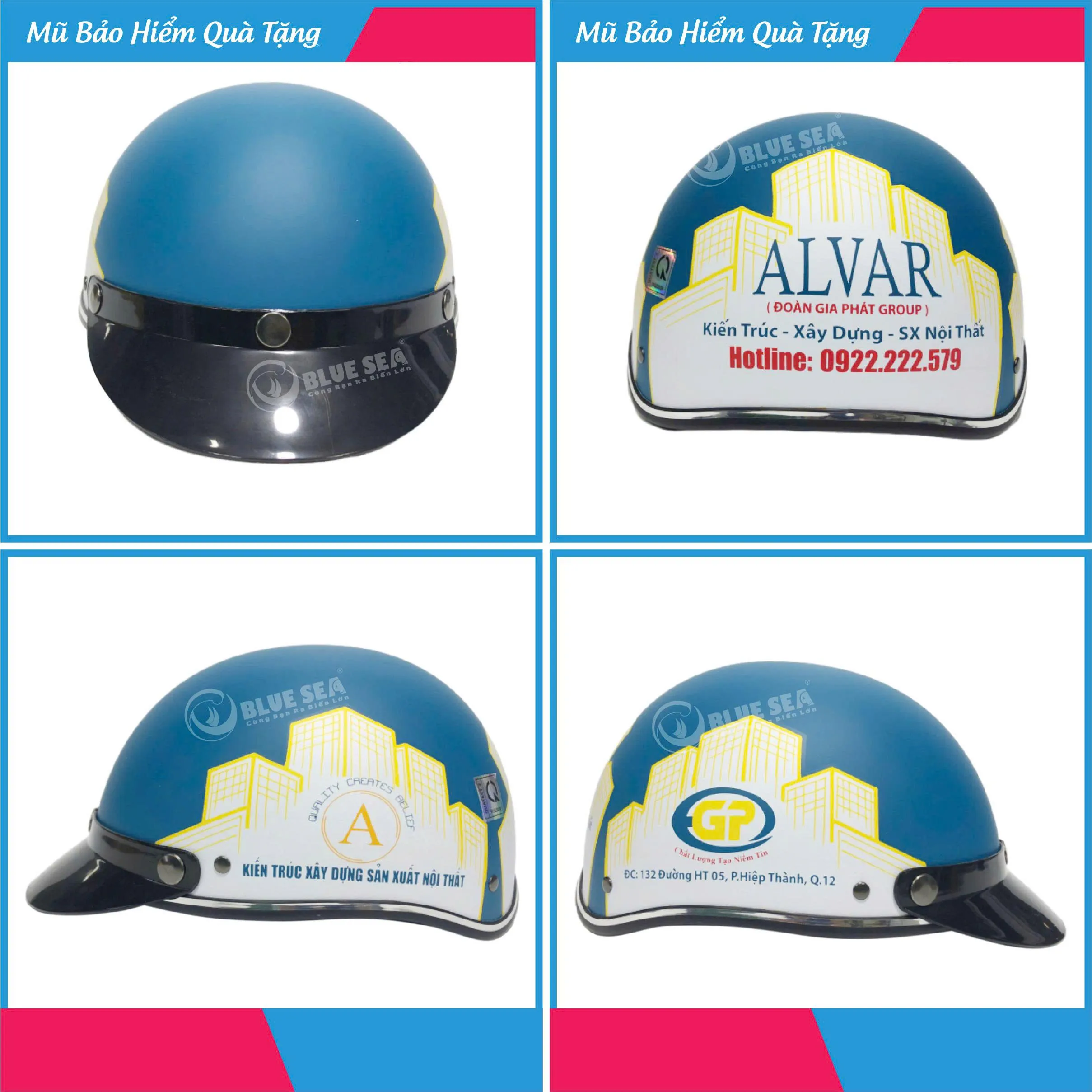 Nón Bảo Hiểm In Logo ALVAL