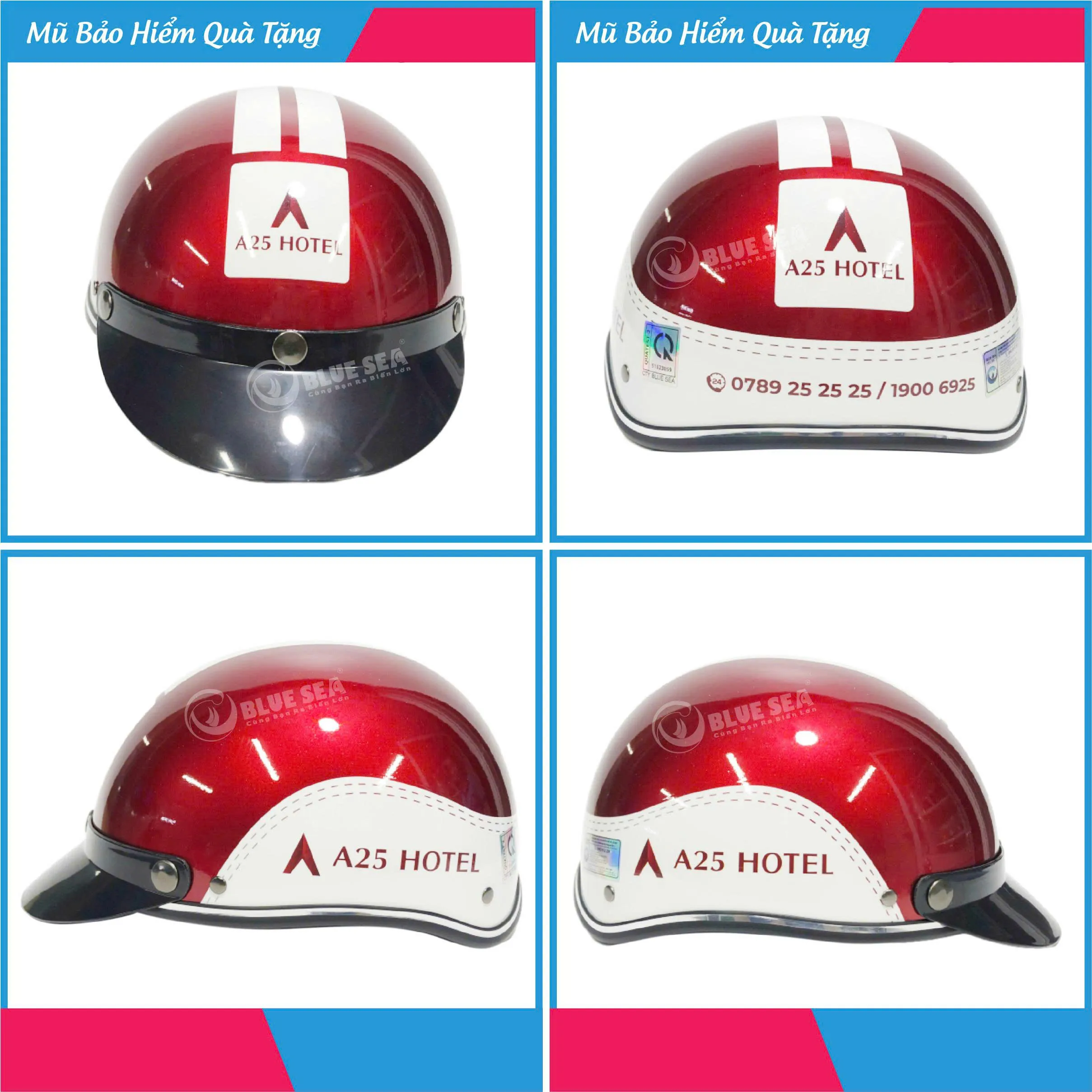 Nón Bảo Hiểm In Logo A25 Hotel