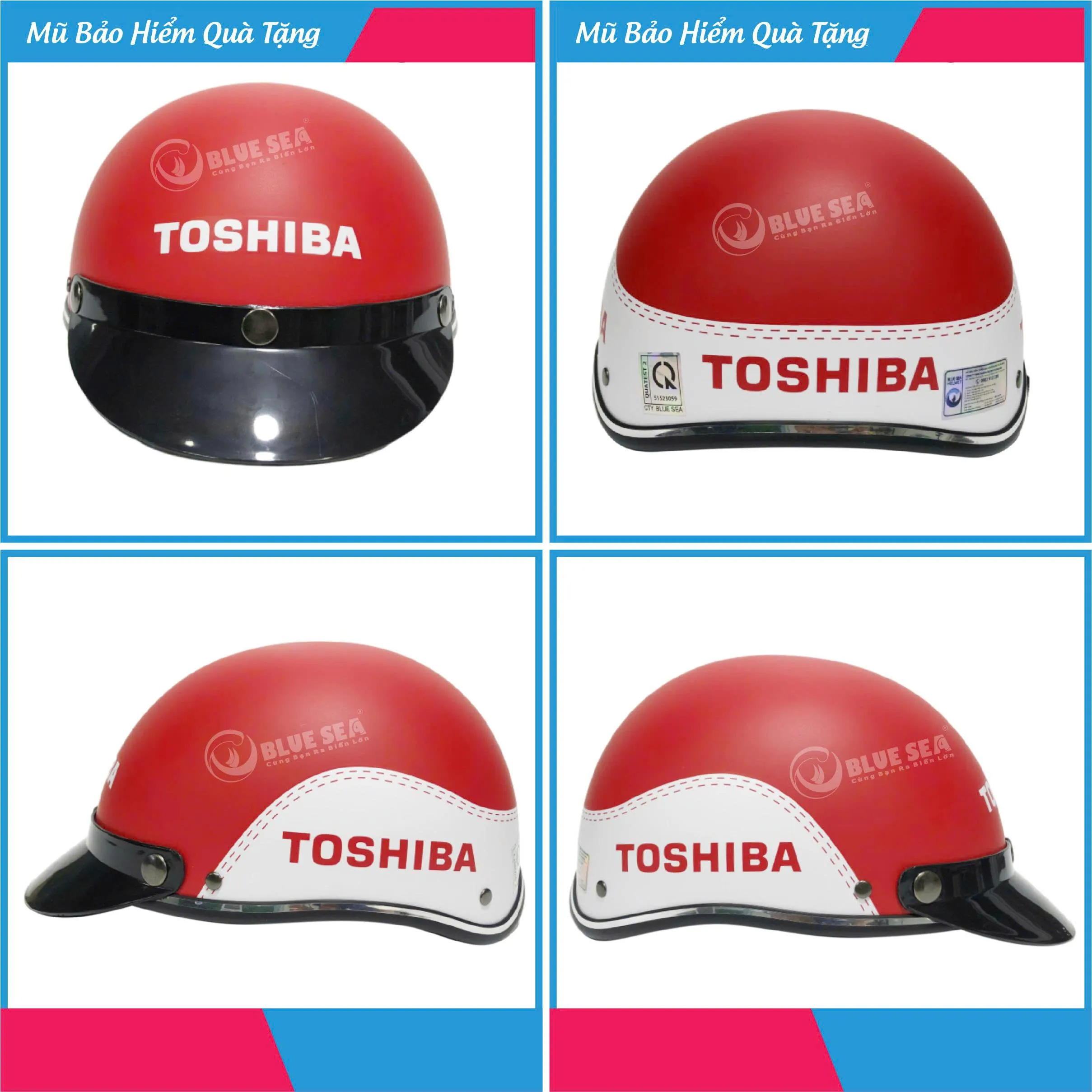 Nón Bảo Hiểm In Logo TOSHIBA