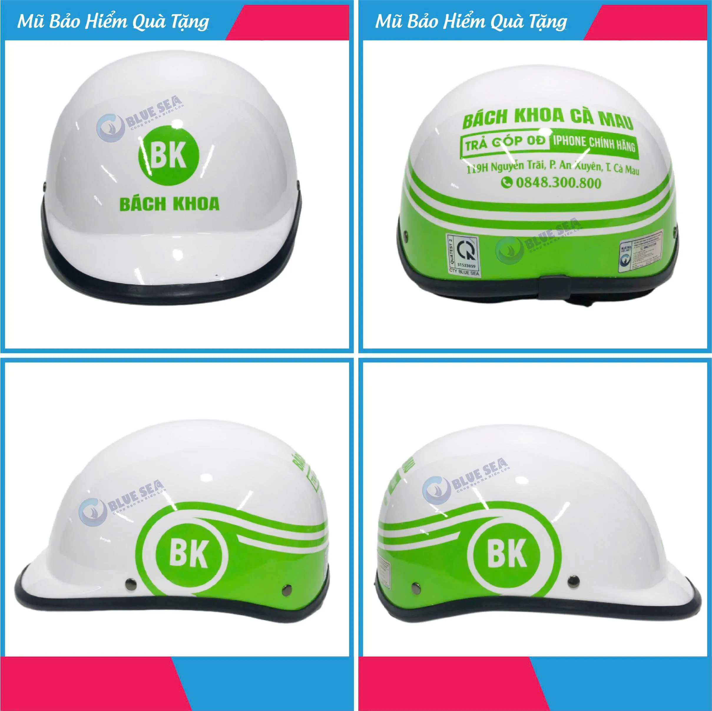 Nón Bảo Hiểm F1 In Logo Bách Khoa Cà Mau